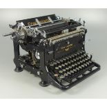 Schreibmaschine Continental, Typenhebelmaschine, Wanderer Werke, um 1920, schwarzer Lack,