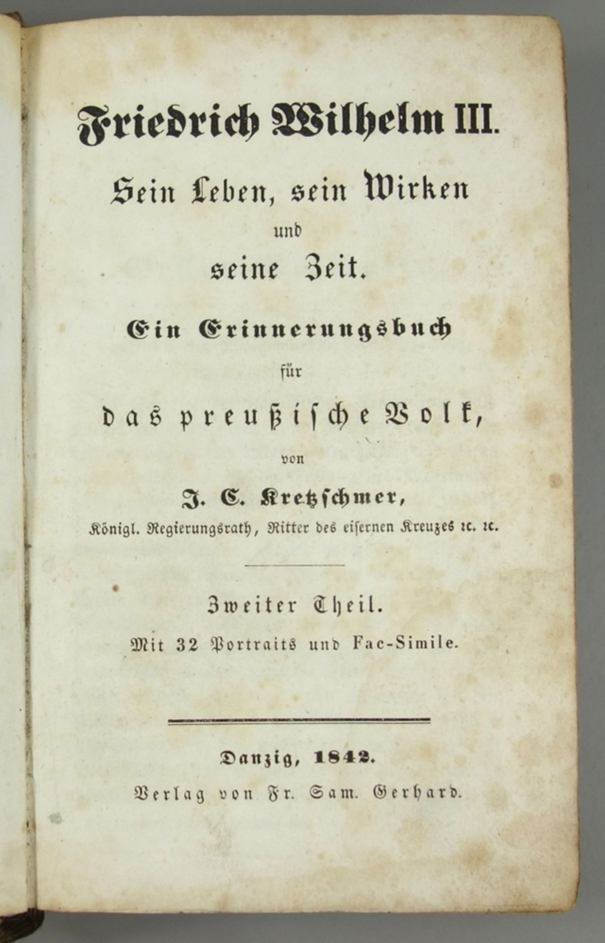 "Friedrich Wilhelm II" und "Vollständige Geschichte des Preußischen Krieges von 1866", 2.Hälfte 19. - Image 2 of 2