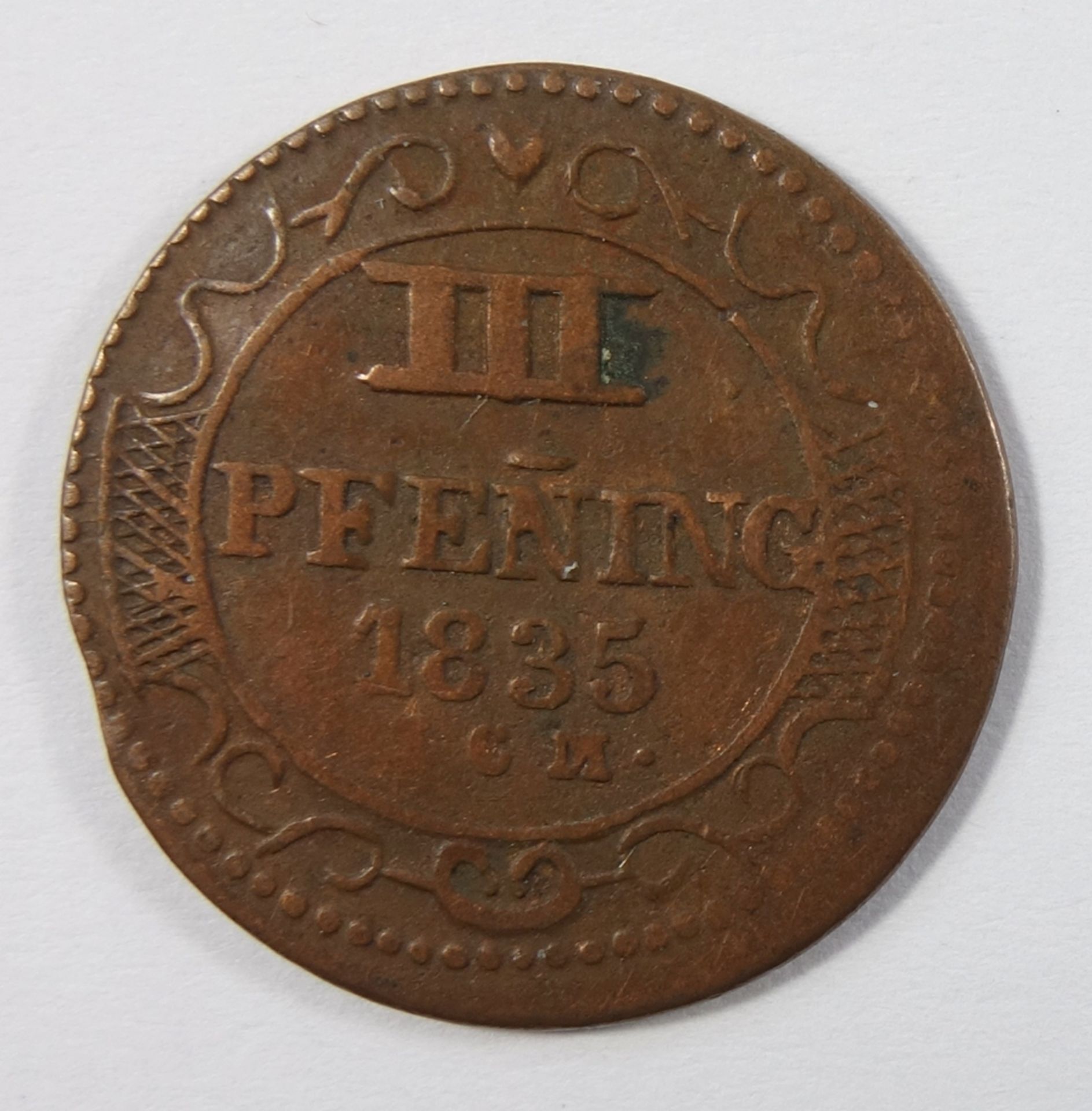 3 Pfennig 1835, ICM Mecklenburg-Wismar, ss3 pfennig 1835, ICM Mecklenburg-Wismar - Bild 2 aus 2