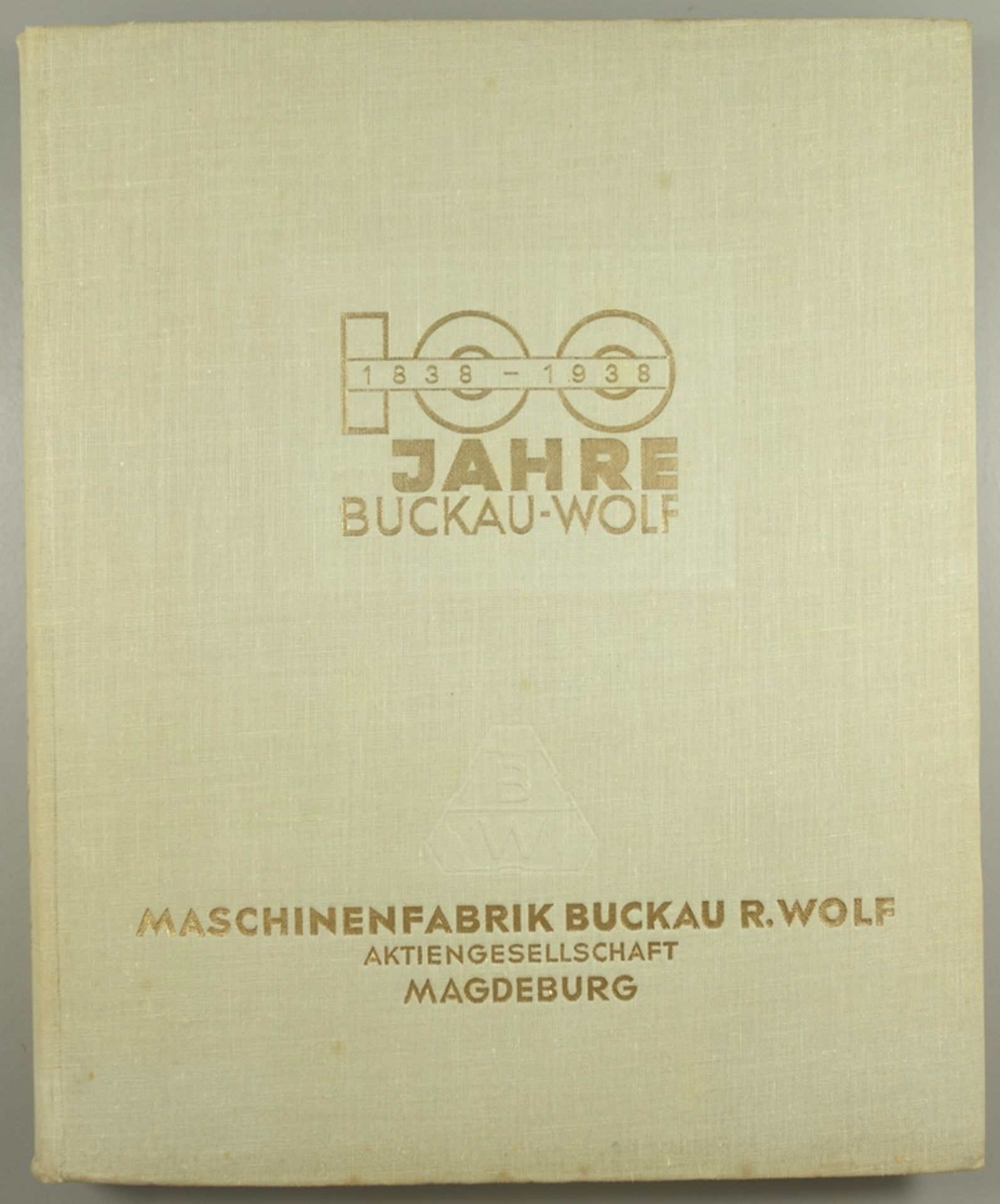 100 Jahre Buckau-Wolf 1838-1938, "Die Geschichte unseres Hauses" Maschinenfabrik Buckau R.Wolf,