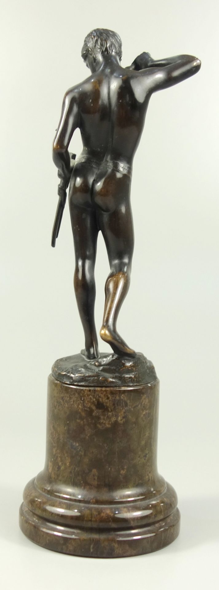 Ludwig Eisenberger (Bildhauer, tätig 1895 bis 1920, Berlin), Gladiator, Bronze, H. mit Sockel - Bild 3 aus 4