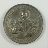 Medaille "Philippus Benitius", 1885, vermutlich Nickel, D.4,4cm