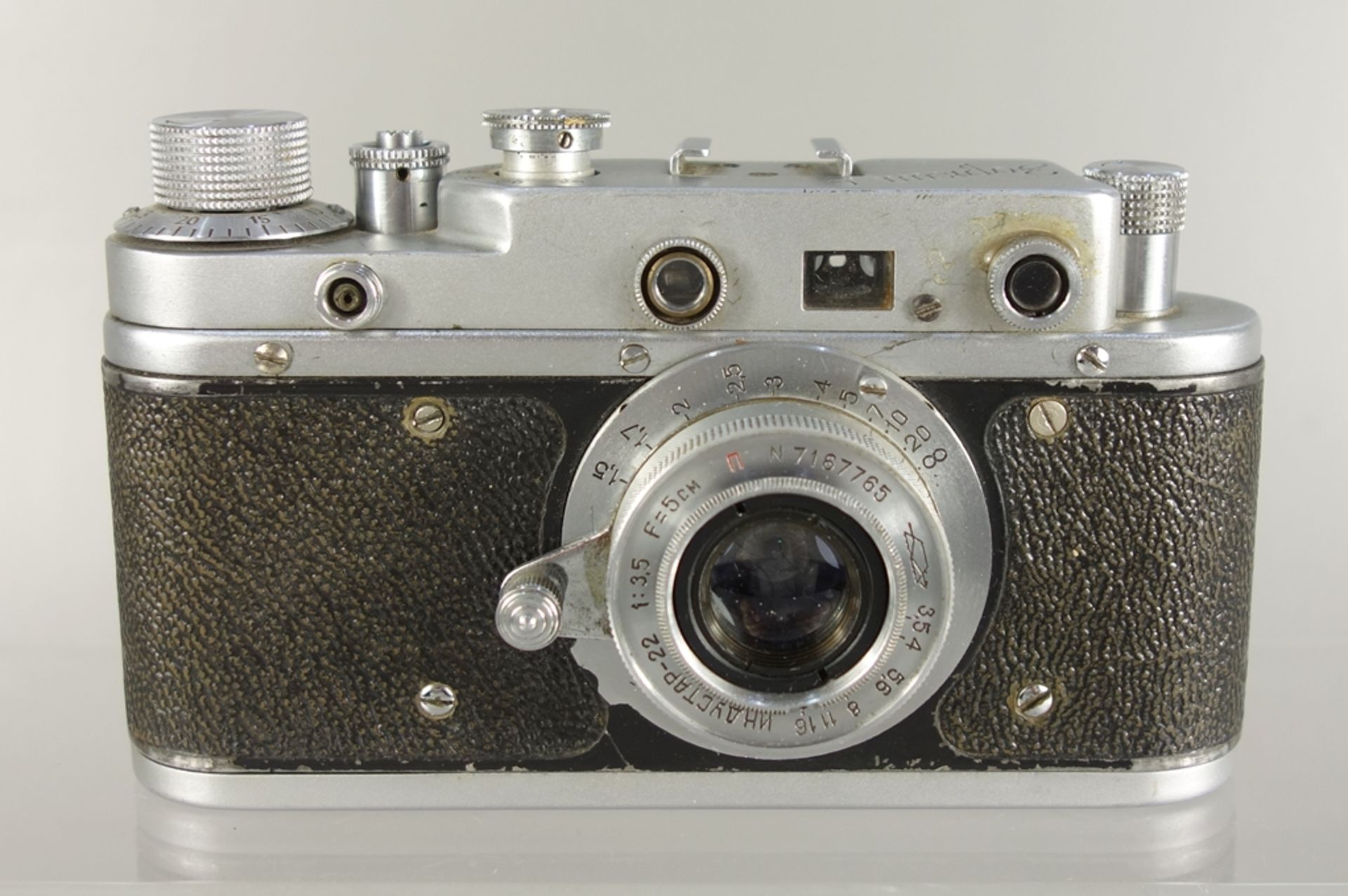 Messsucherkamera KMZ Zorki C, späte 1950er Jahre, russische Leica-Kopie, Serien-Nr. 57205843,
