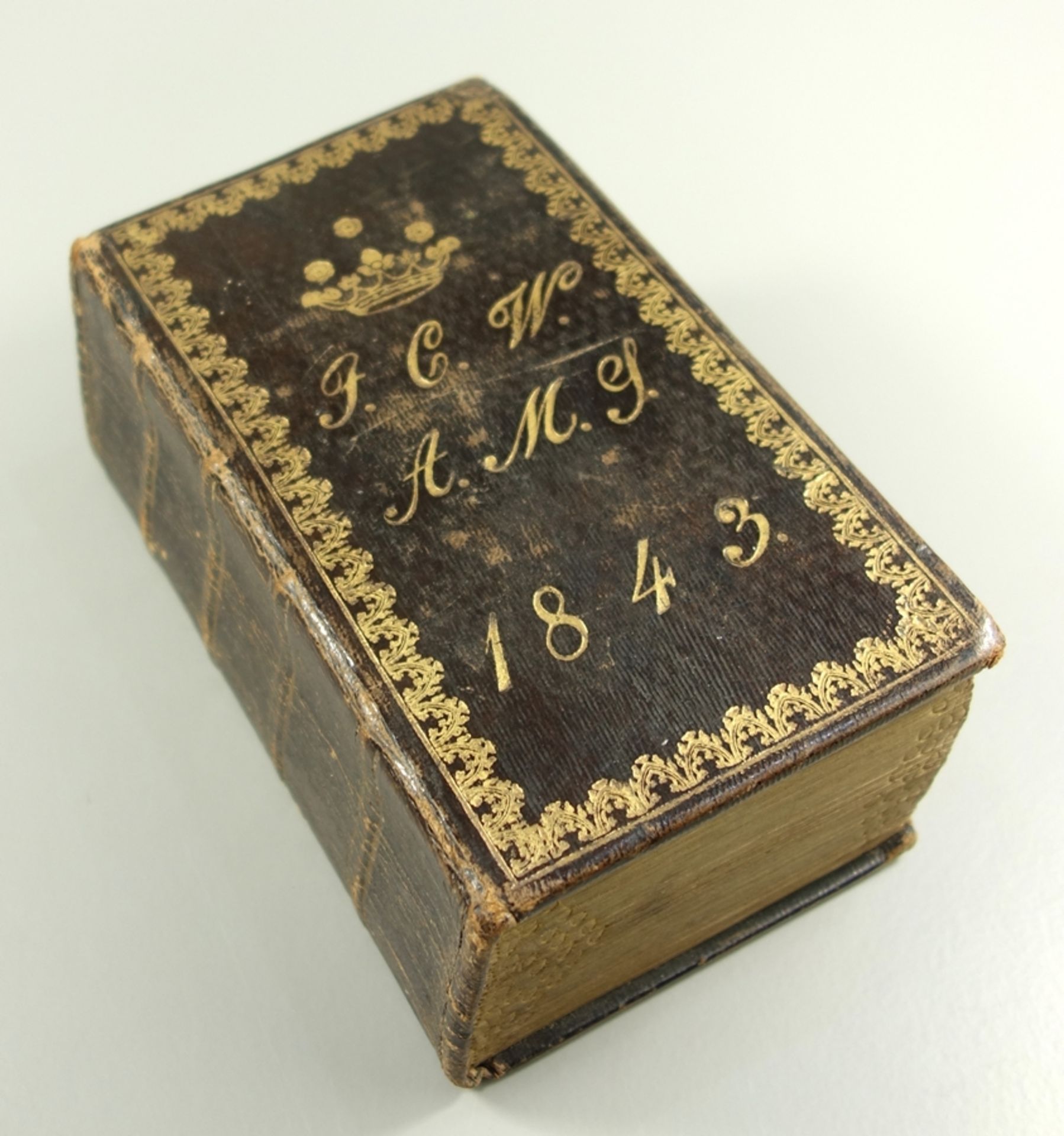 Die Bibel oder die ganze Heilige Schrift, Halle, 1813, 238.Auflage, Ledereinband mit geprägten