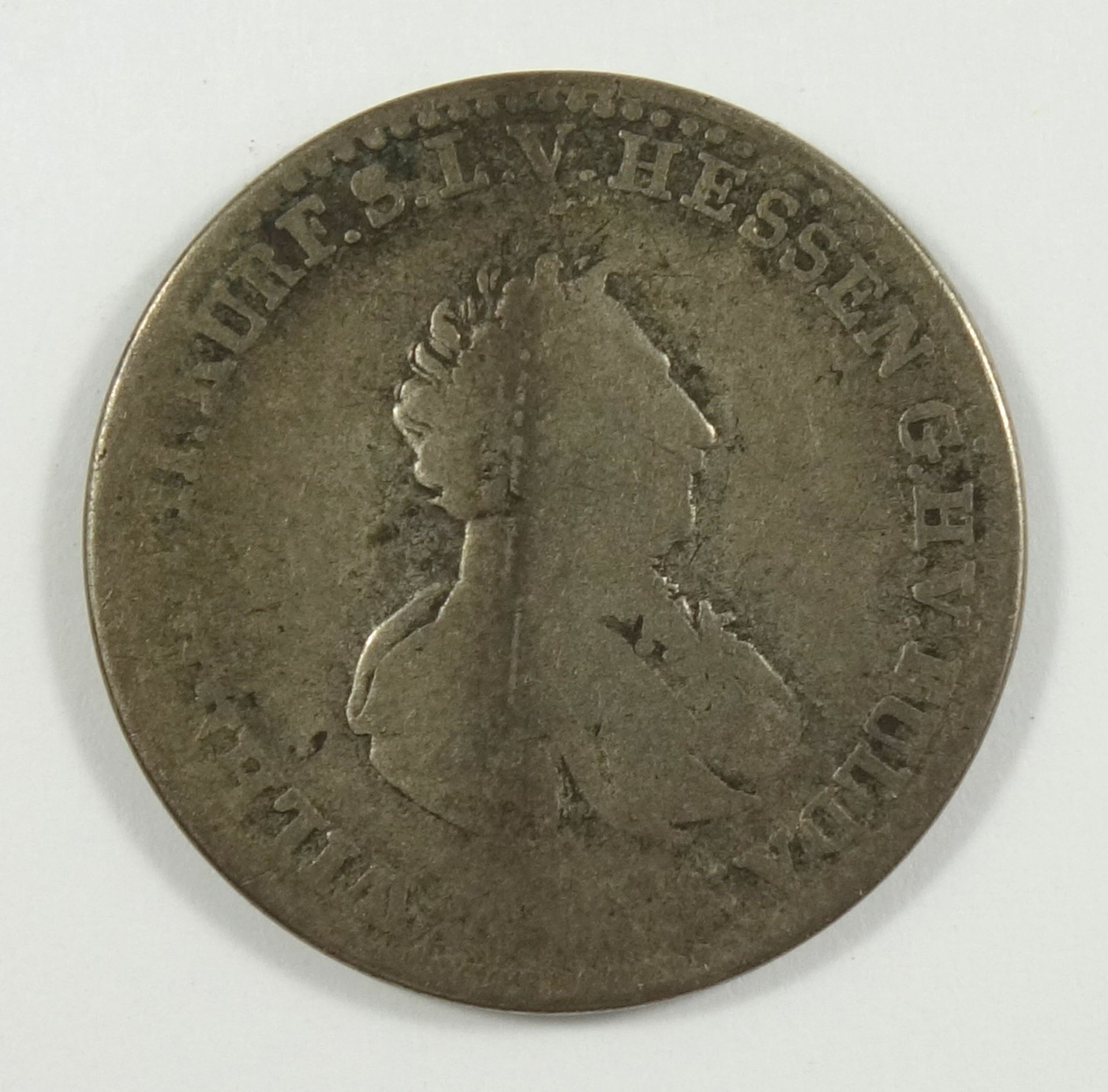 1/6 Taler 1825, Hessen-Kassel, Wilhelm II., Silber, ss - Bild 2 aus 2