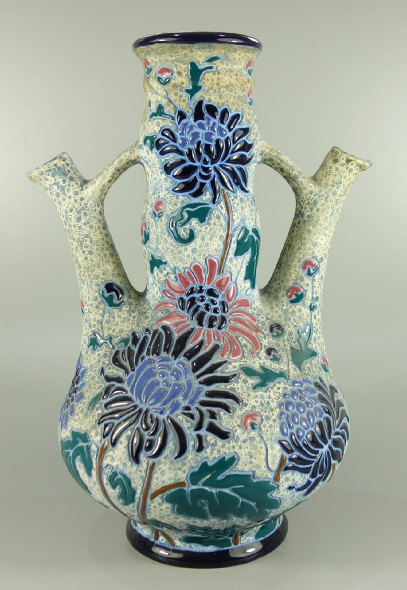 Vase, Amphora Werke, Turn-Teplitz, Jugendstil, um 1910, H.32,5cm, Modell-Nr. undtl.,