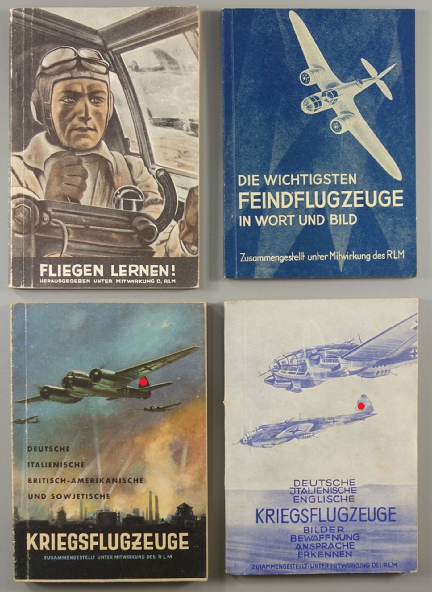 4 Hefte, zusammengestellt unter Mitwirkung des Reichsluftfahrtministeriums (RLM), 1940er Jahre: