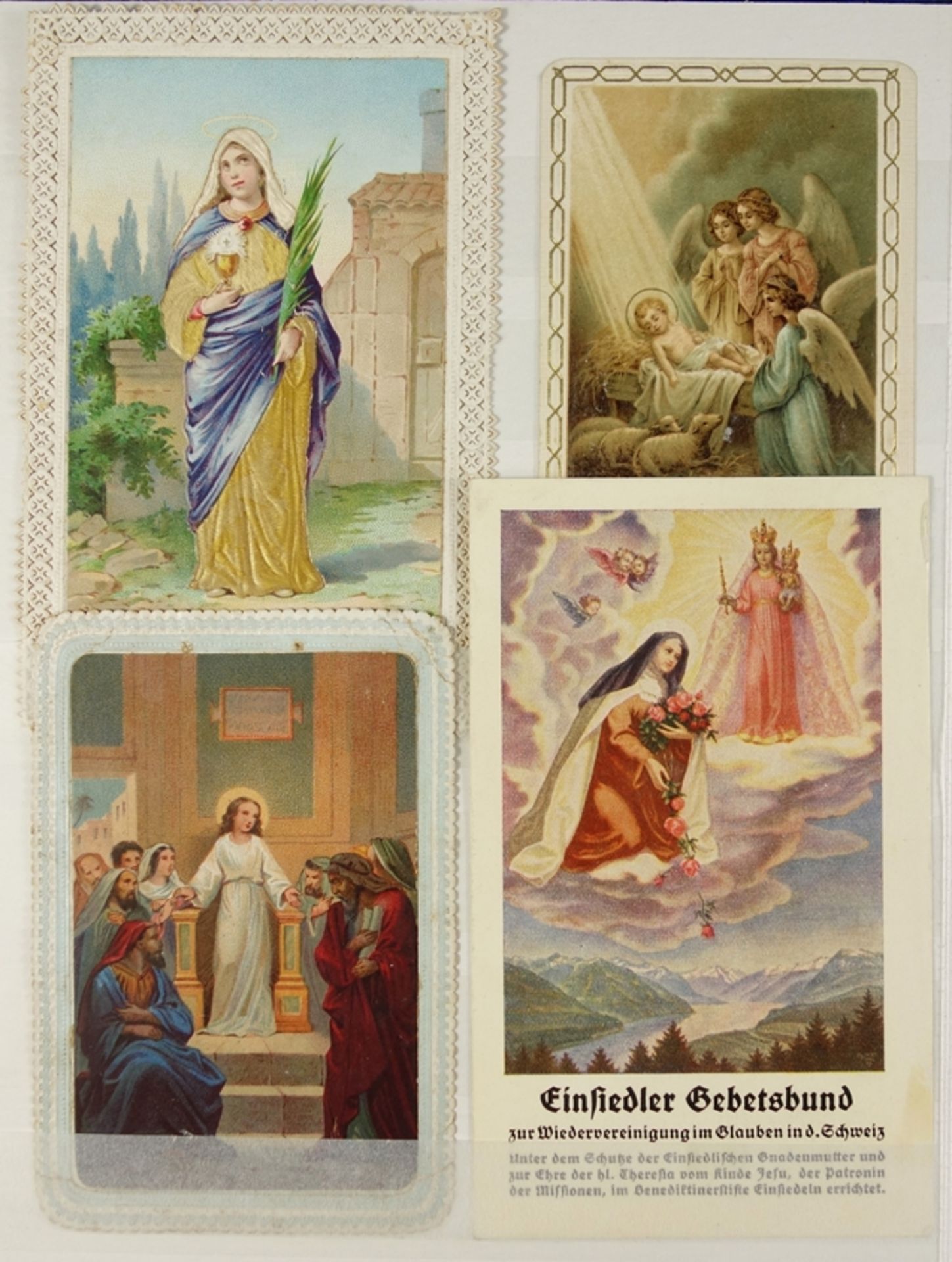 ca.38 Andachts- und Heiligenbilder, um 1900, im Steckalbum - Bild 3 aus 3
