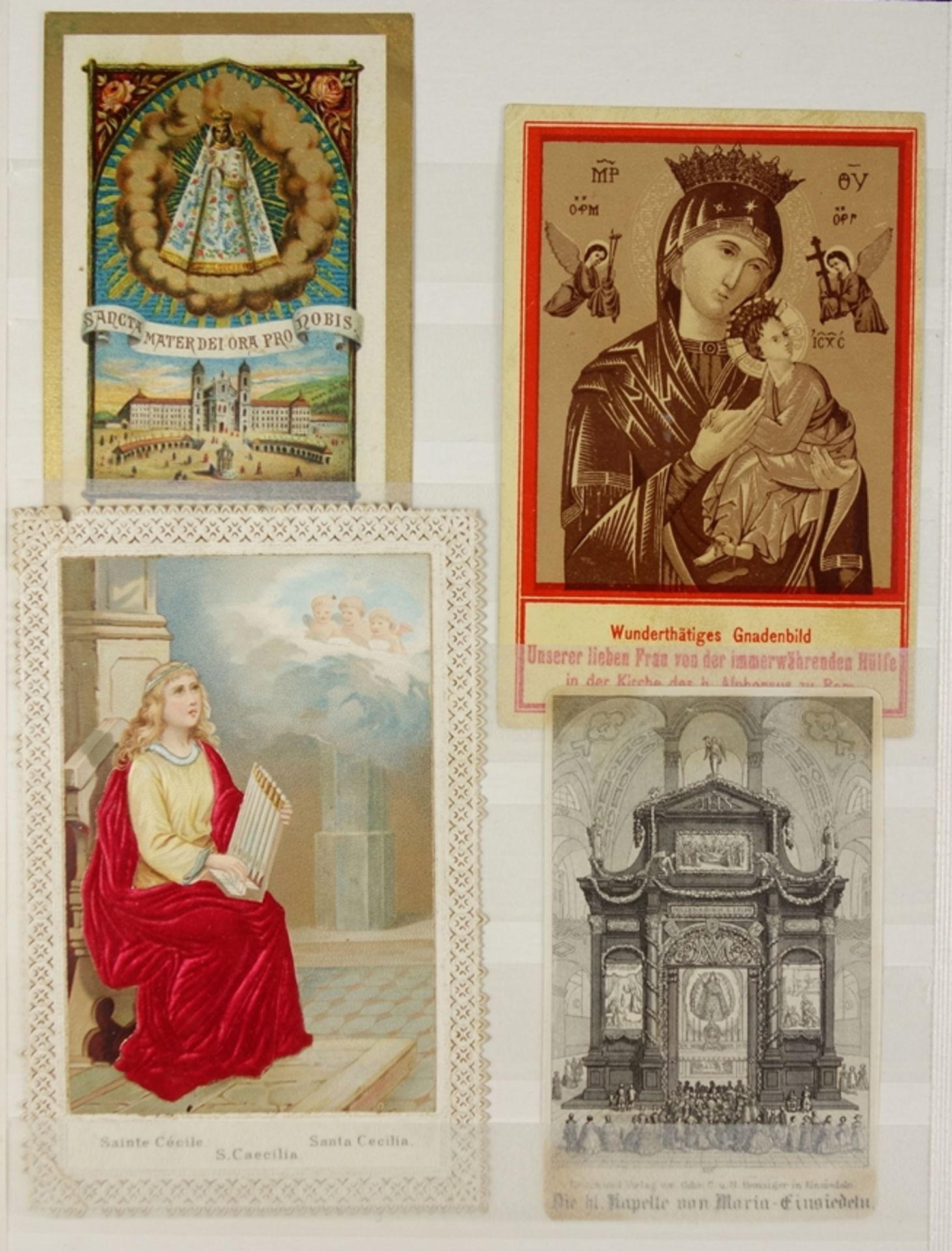 ca.38 Andachts- und Heiligenbilder, um 1900, im Steckalbum - Bild 2 aus 3