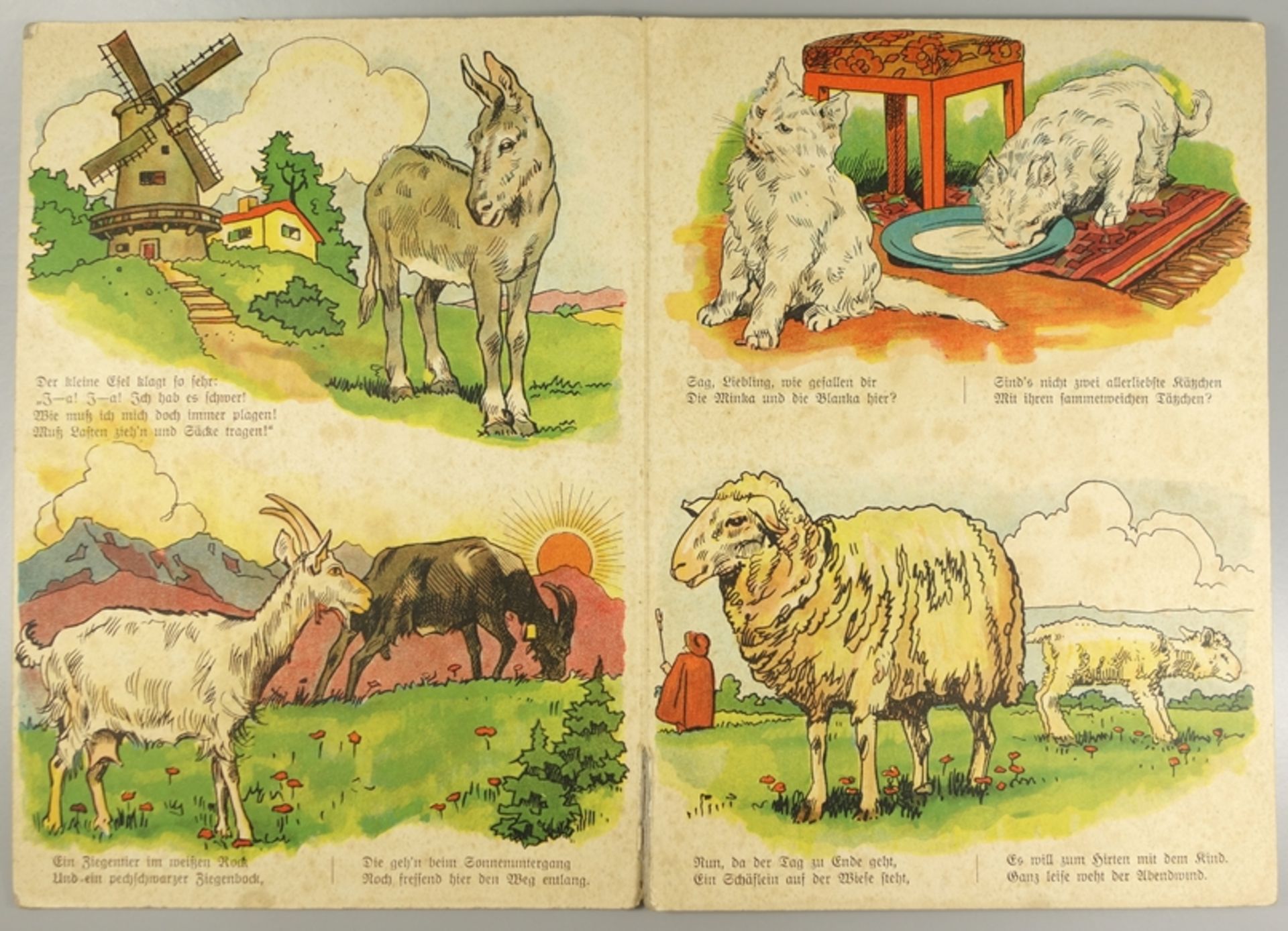 "Auf dem Lande" Kinderbuch, Nr.304, um 1930/1940, ohne Verlagsangabe, ohne Jahreszahl; Pappe, 8 - Bild 2 aus 2