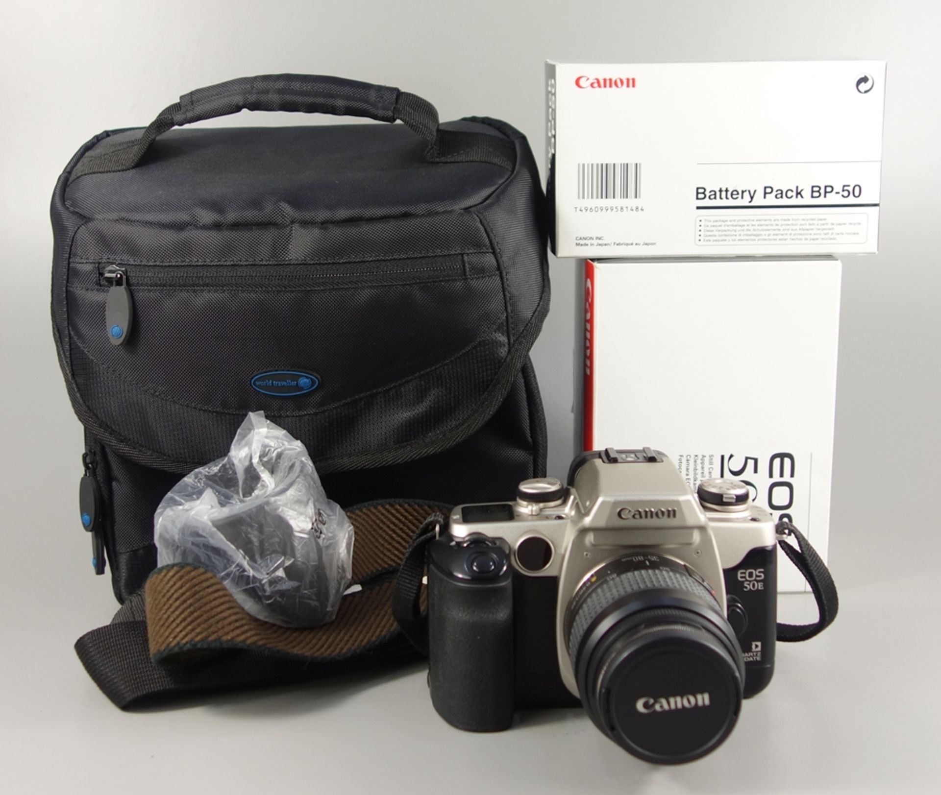 Canon EOS 50 E QD, Spiegelreflexkamera mit Autofokus, Vollautomatik, mit Objektiv Canon Zoom Lens EF