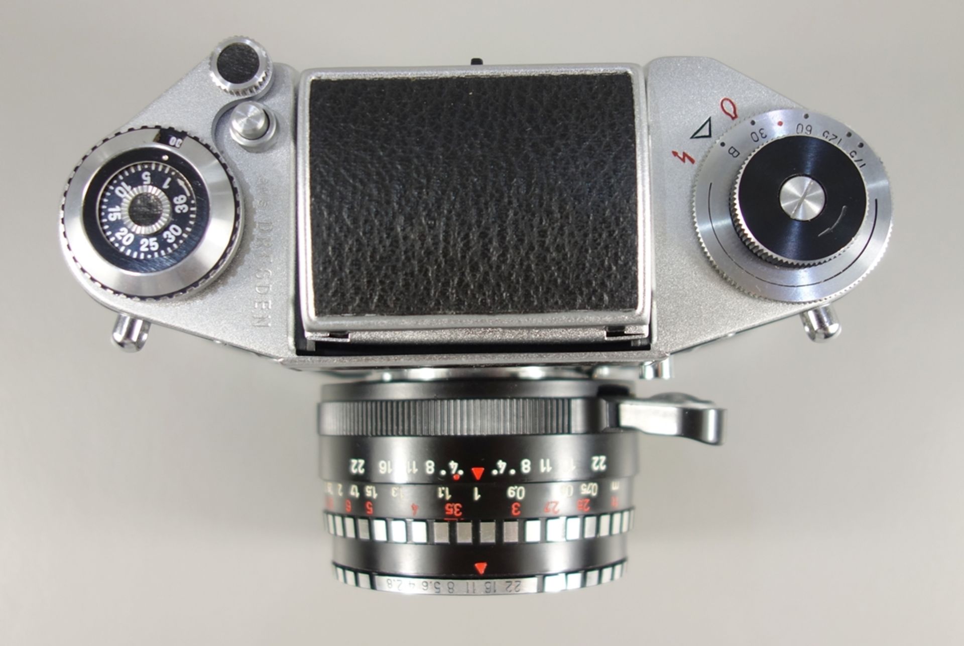 Exa Ia, Dresden, späte 1960er Jahre, Spiegelreflexkamera, Serien-Nr. 408042, mit Objektiv Meyer- - Bild 3 aus 5
