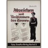 Abzeichen und Uniformen des Heeres, Heinz Denckler Verlag, Berlin, 1.Auflage, WK II, Auflistung