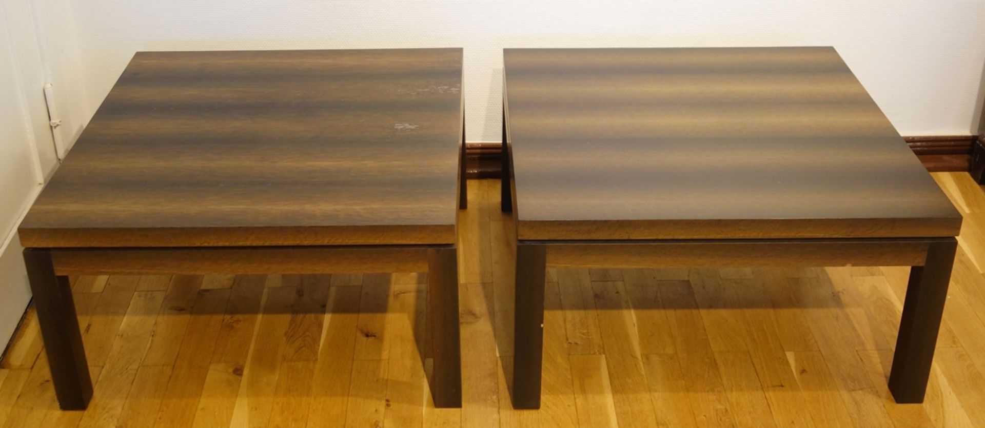 dreiteiliges Set Couchtische, 2.Hälfte 20.Jh., schlichtes Design, großer rechteckiger Tisch, H*B* - Bild 2 aus 3