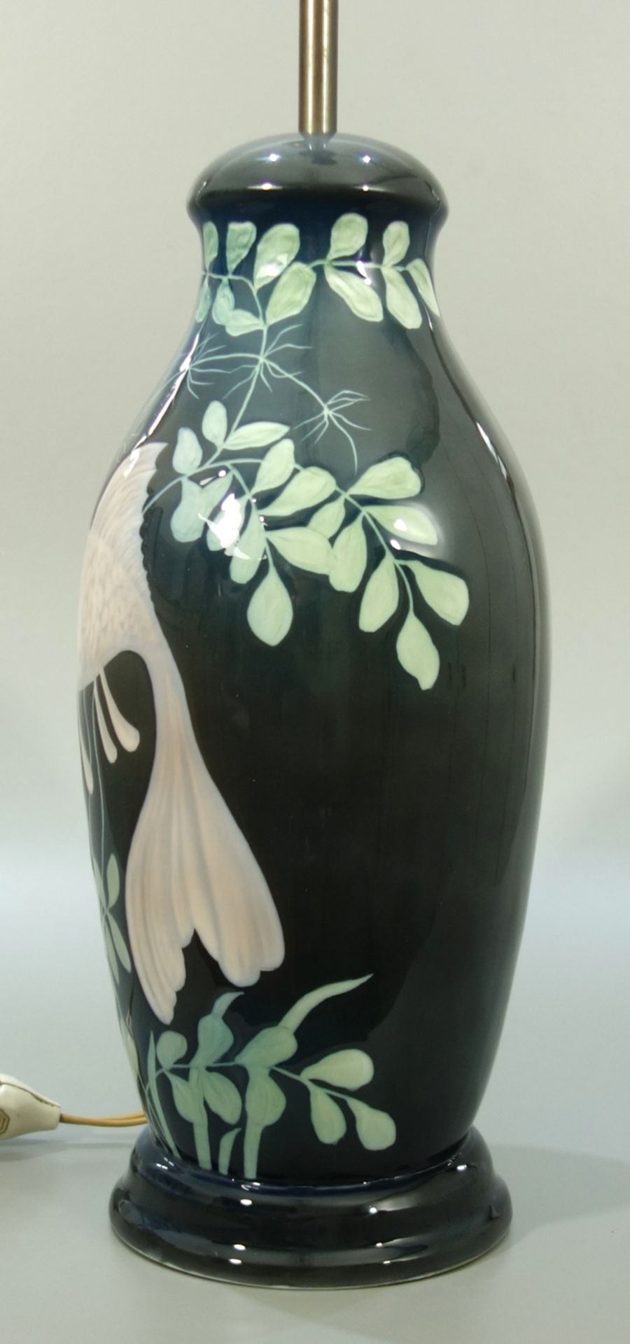 seltene Jugendstil-Tischlampe mit Unterwassermotiv, Rosenthal, um1910, Korpus-H.36cm (ohne - Bild 3 aus 6