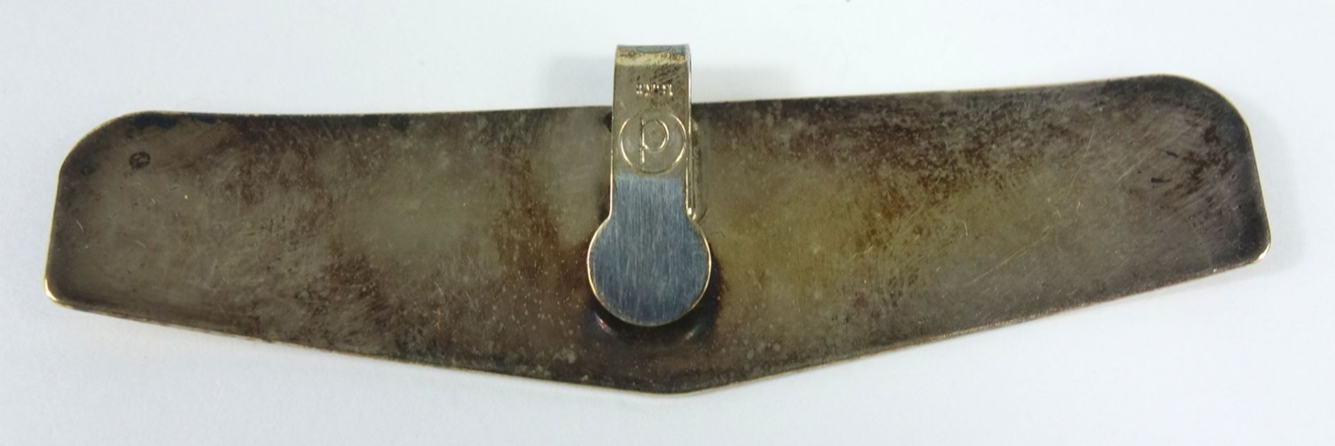 Kragenschmuck für Herren, 925er Silber / 750er Gold, Gew.11,10g, Steckschmuck aus Silber, tlw. - Bild 2 aus 2