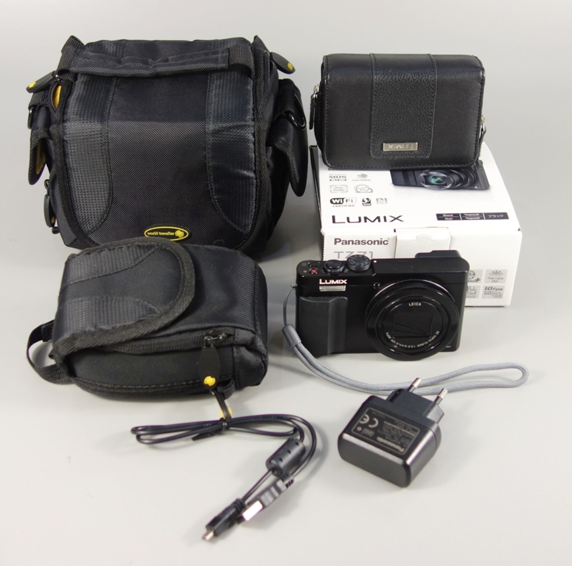 Digitalkamera Panasonic DMC-TZ71 Lumix, schwarz, in OVP mit Ladegerät und Zubehör, inkl. 3