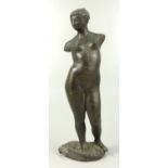 Hans Dieter Läpple (1938-2019, Heilbronn) "Frauentorso", Bronze, H.27,5cm, Boden mit Ritzsignum "