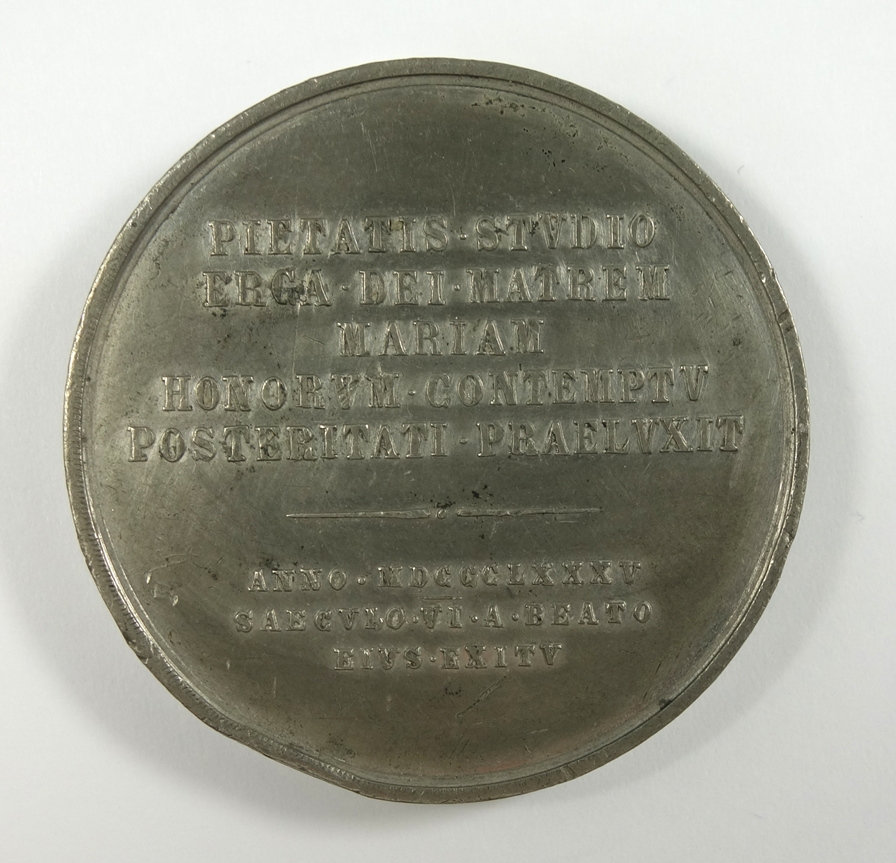 Medaille "Philippus Benitius", 1885, vermutlich Nickel, D.4,4cm - Image 2 of 2