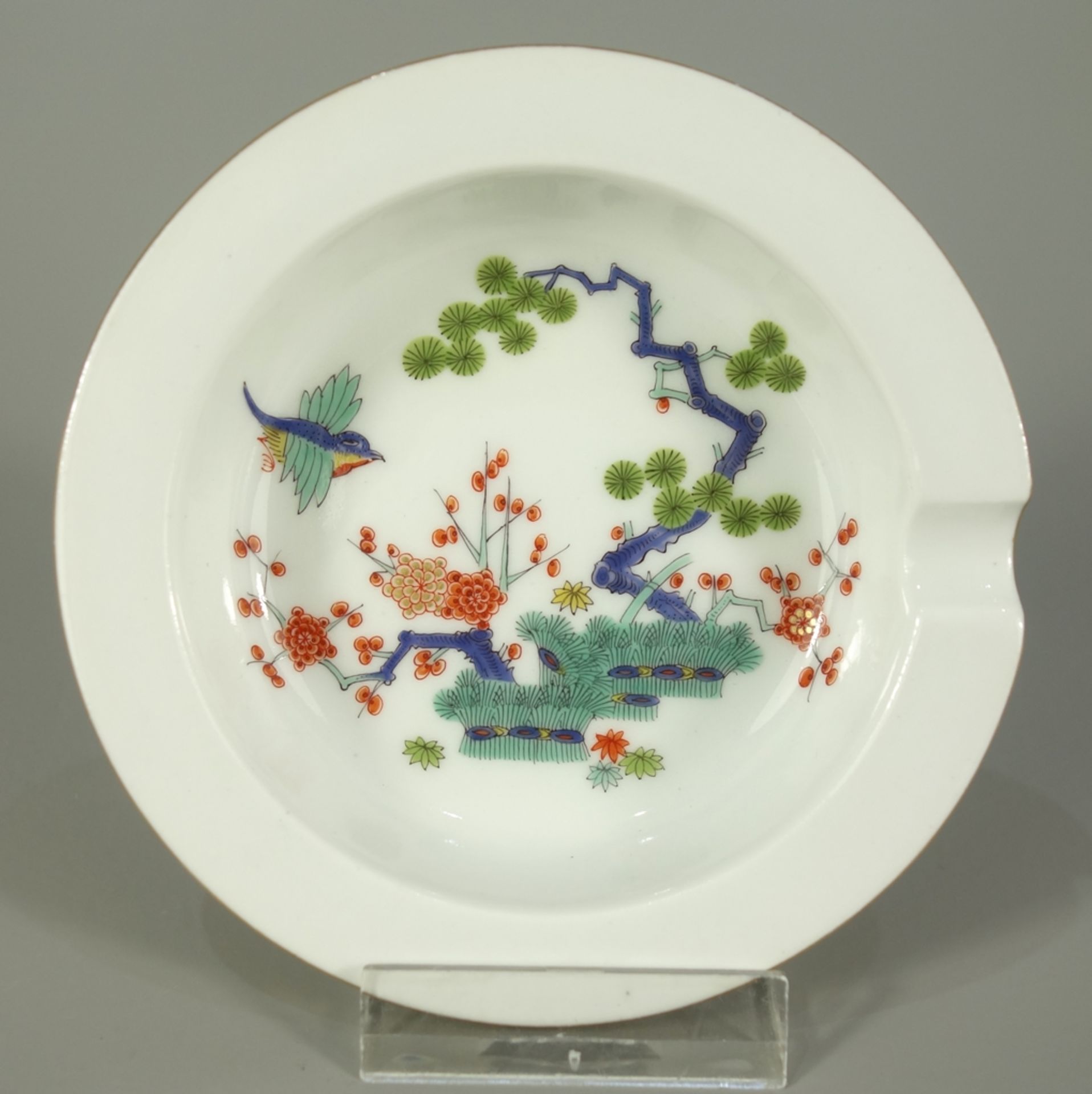 Aschenbecher , asiatisches Dekor, Meissen, nach 1934, 1.Wahl, D.9,4cm, eine Ablage,