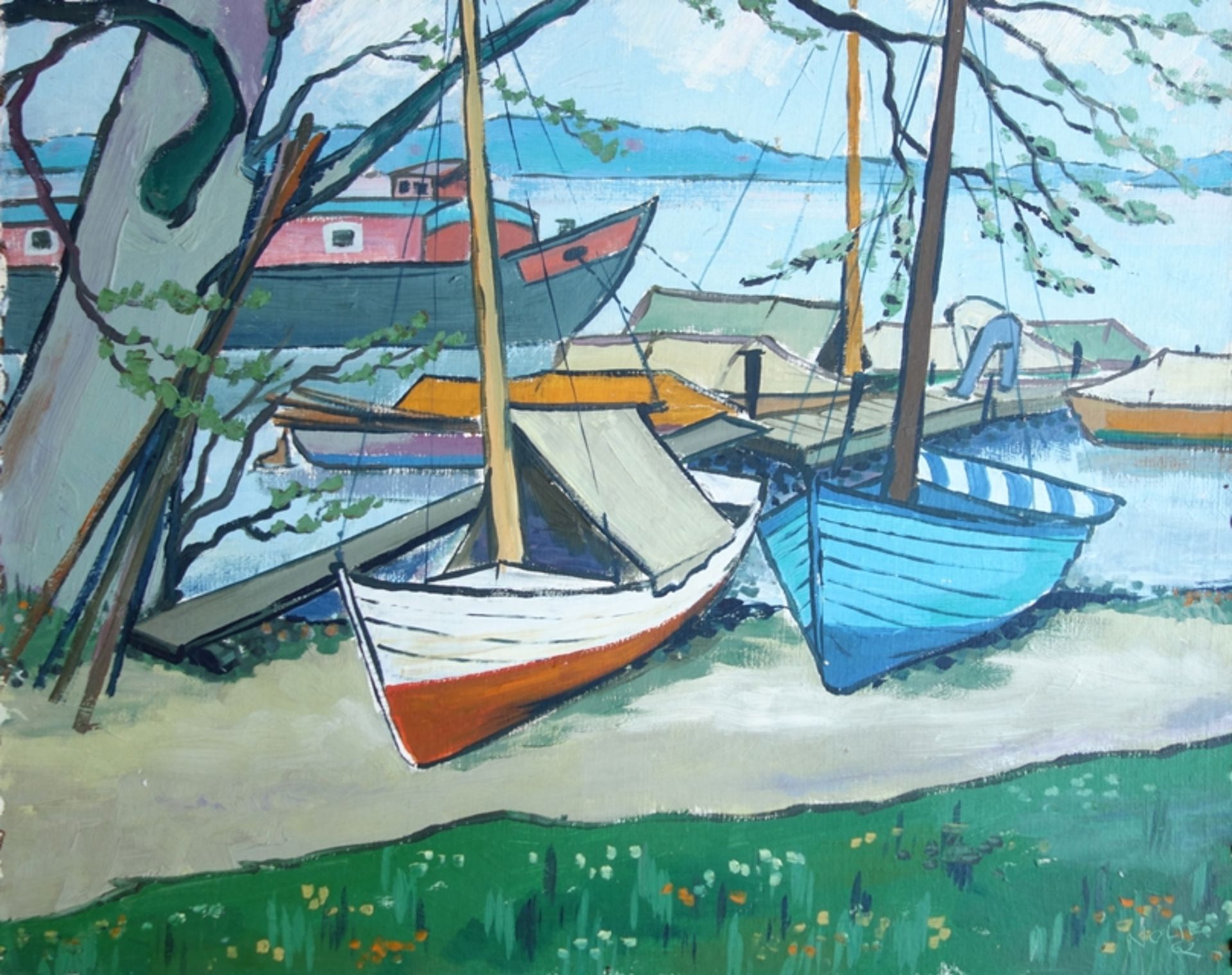 Ferdinand Nolte (1929, Braunschweig-1993, Neuss/Düsseldorf), "Frühling am Niederrhein/