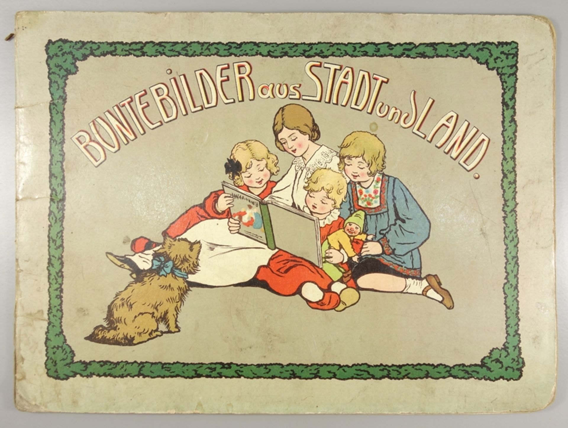 "Bunte Bilder aus Stadt und Land", seltenes Kinderbuch, Jugendstil um 1910/20, ohne Verlagsangabe,