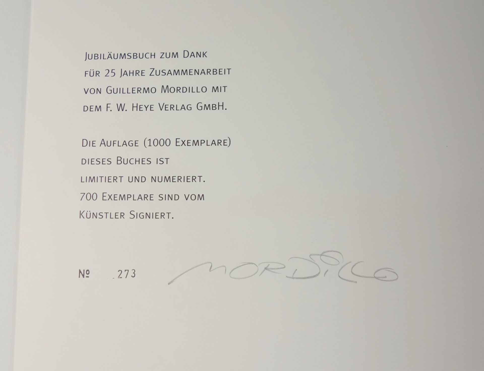 Mordilla Jubiläumsbuch, handsigniertes Exemplar, 1997, OLI Verlag, nummerierte vom Künstler - Bild 4 aus 4