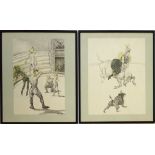 6 Faksimile-Prints aus der Serie "Im Zirkus/At the circus" nach Henri de Toulouse-Lautrec, späte