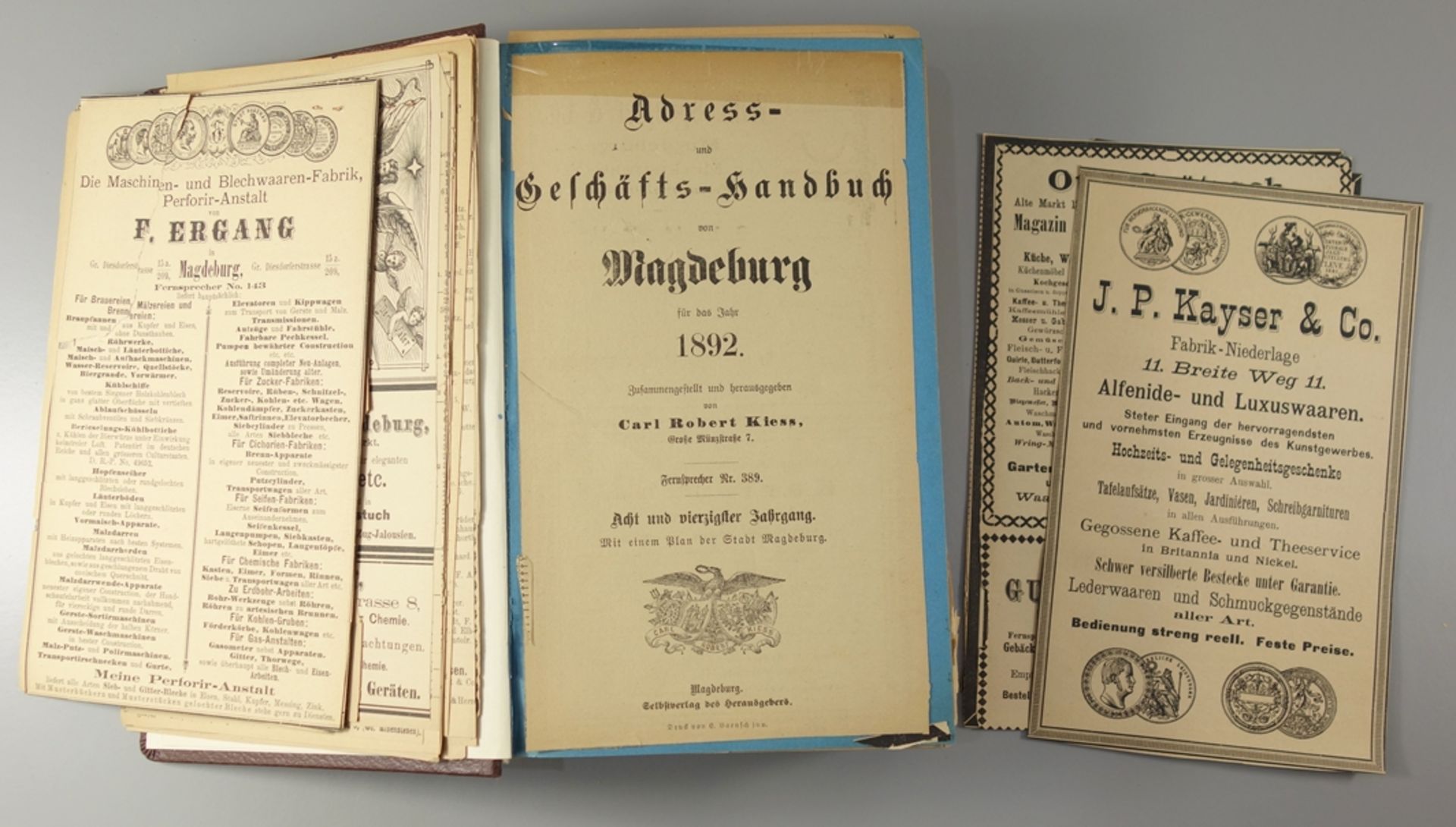 Adress- und Geschäfts-Handbuch von Magdeburg für das Jahr 1892, hrg. von Carl Robert Kiess,