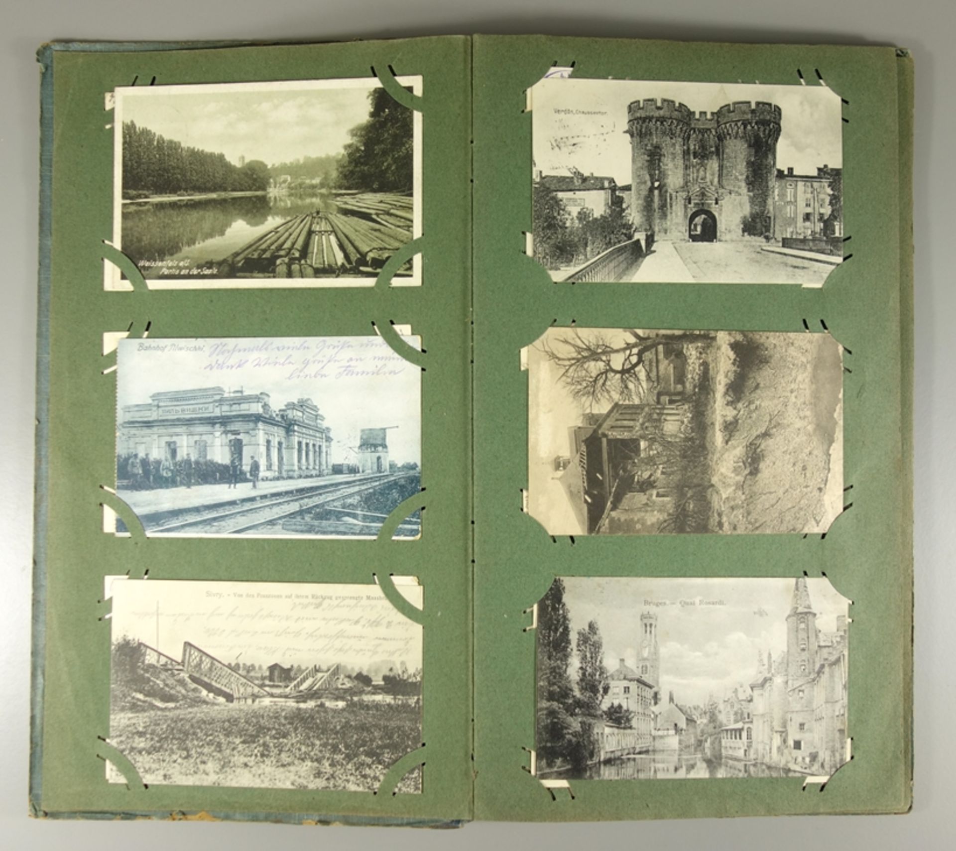 72 Feldpost-Ansichtskarten, I.WK, 1914/18, mit rückseitigen Feldpoststempeln, darunter ca.14 - Bild 2 aus 4