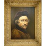 W. Buchmüller "Porträt Rembrandts", Kopie, Ende 20. Jh., Öl/Leinwand, unten rechts signiert und