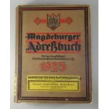 Adressbuch für Magdeburg und Umgebung, 1925, Verlag August Scherl, altersentsprechender Zust.1-2