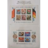 Briefmarkensammlung DDR, 1949 - 1960, gepflegte Sammlung, postfrisch, ab 1949 - 1960 komplett, alle