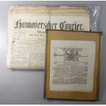 ca.50 Ausgaben "Hannoverscher Courier" aus dem Jahr 1866 und eine Ausgabe "Hannoversche Anzeigen 1.