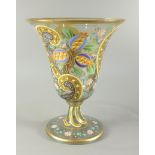 Vase im orientalisierenden Stil, wohl Süddeutschland, um 1880/90, Klarglas mit Hohlstand,