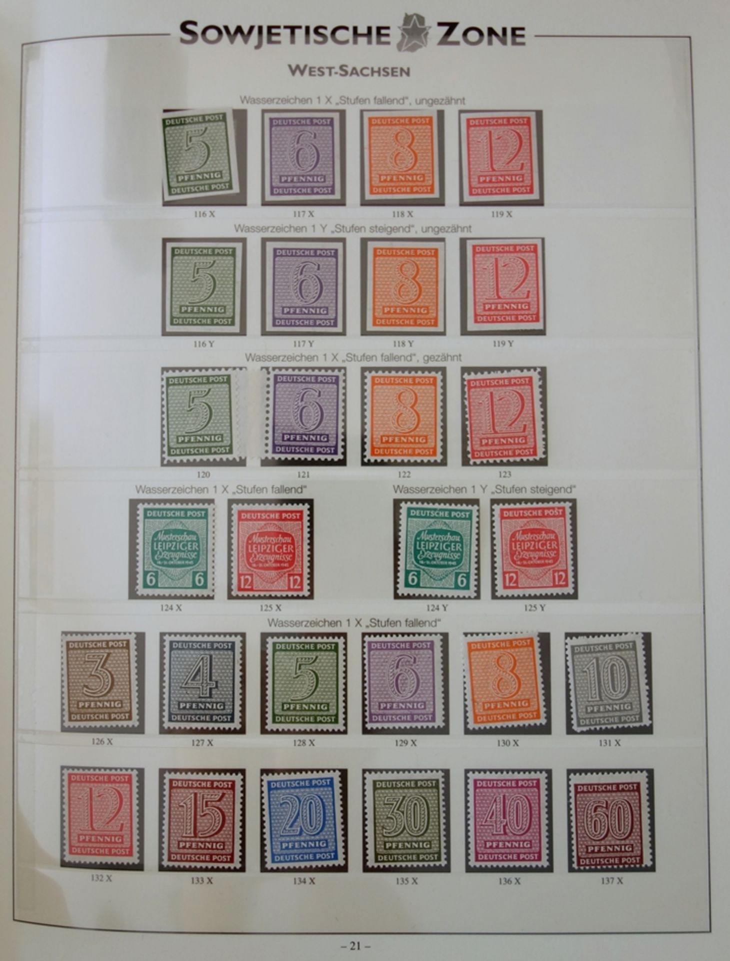 Briefmarkensammlung Besatzungszone Sowjetunion, 1945 - 1946; gepflegt, teils gestempelt, - Bild 3 aus 4