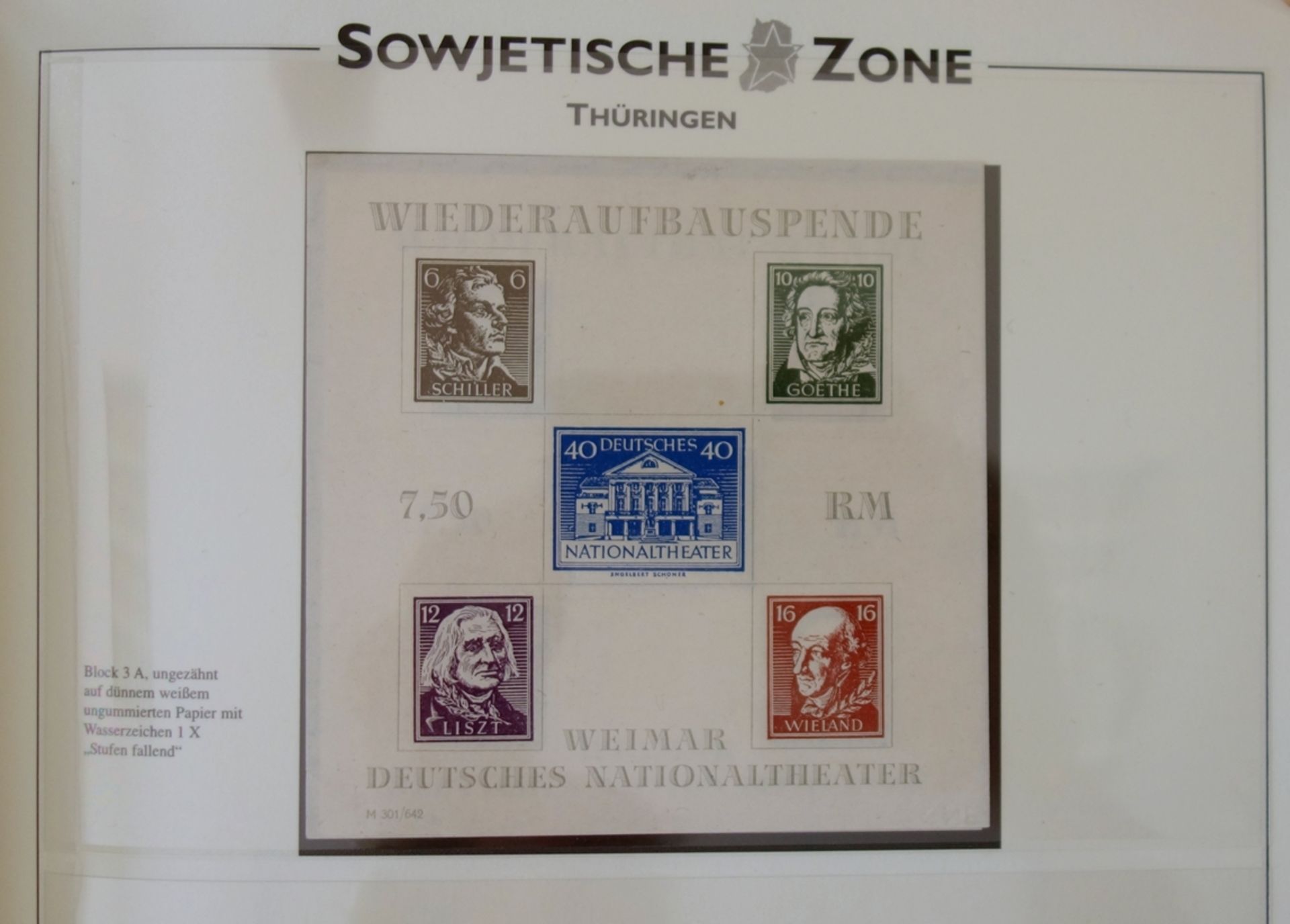 Briefmarkensammlung Besatzungszone Sowjetunion, 1945 - 1946; gepflegt, teils gestempelt, - Bild 2 aus 4