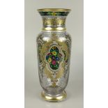 große Vase mit Transparent- und Goldmalerei, Hermann Pautsch, Haida, um 1920, f