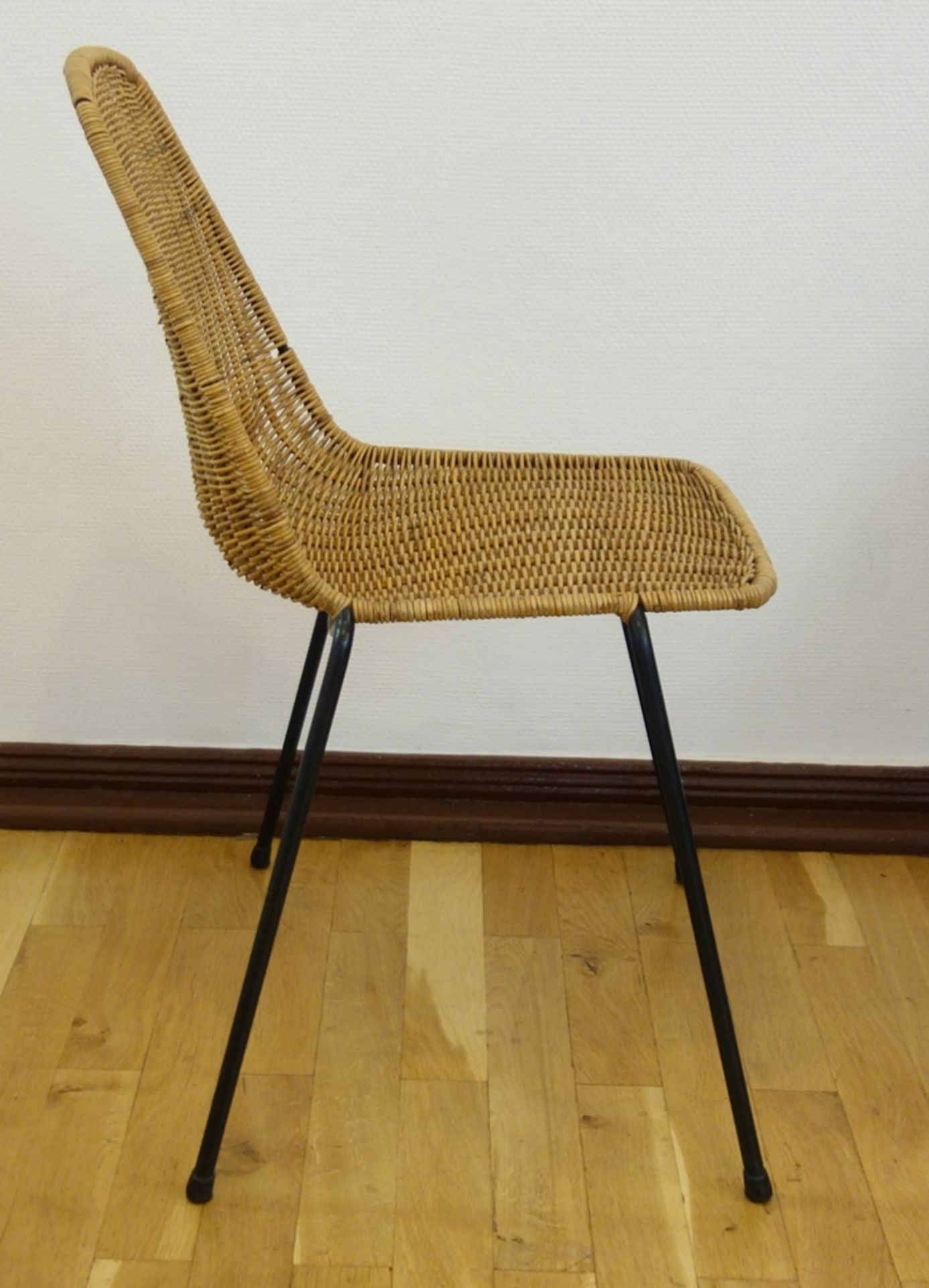 2 Korbstühle "Basket", Entwurf Gian Franco Legler 1951, Schalenform - Image 2 of 2