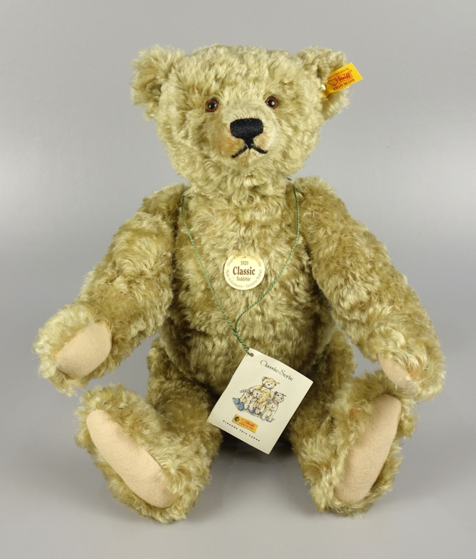 Teddybär, Steiff, Classic-Serie "1920", Nr. 000751, frühe 2000er Jahre, Brummst