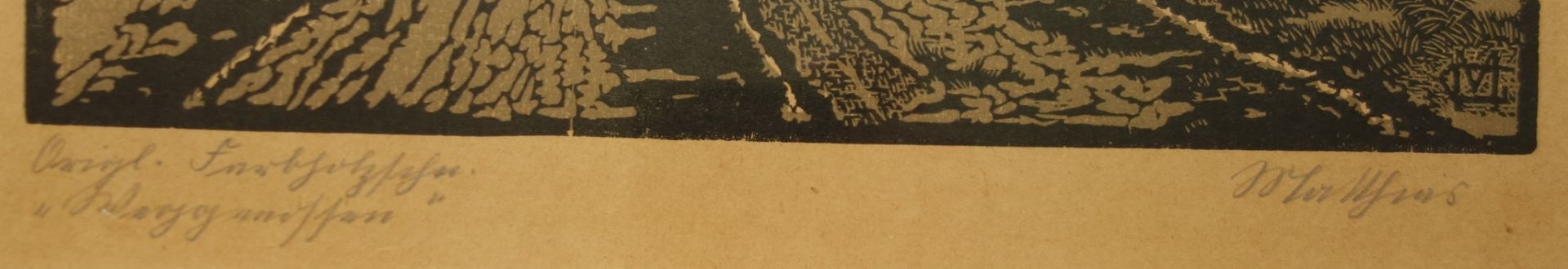 G. Mattheus, "Weggenossen (Heideweg mit Birken)", frühes 20. Jahrhundert, Farbh - Bild 2 aus 2