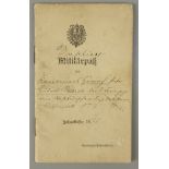 Militärpass, 1878, Kanonier, Westfälisches Fußartillerie-Regiment Nr.7, handsch