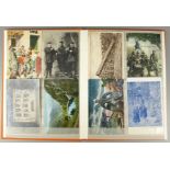 64 Feldpostkarten und Briefe, I.Weltkrieg, im Album, u.a."Gruss von der Musteru
