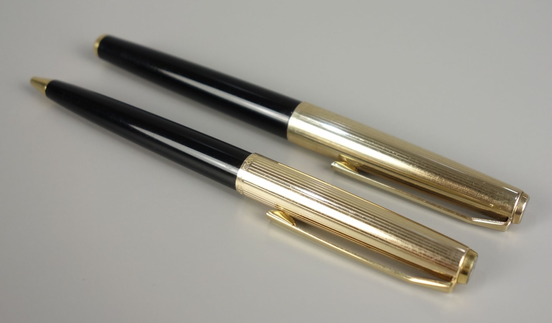 Set: Füllhalter und Kugelschreiber, Pelikan 30 rolled gold, Füllhalter mit 750