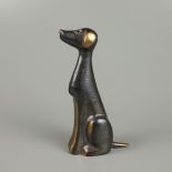 Kleiner Hund, Bronze, 90er Jahre, Entwurf Kerstin Stark, H.13cm