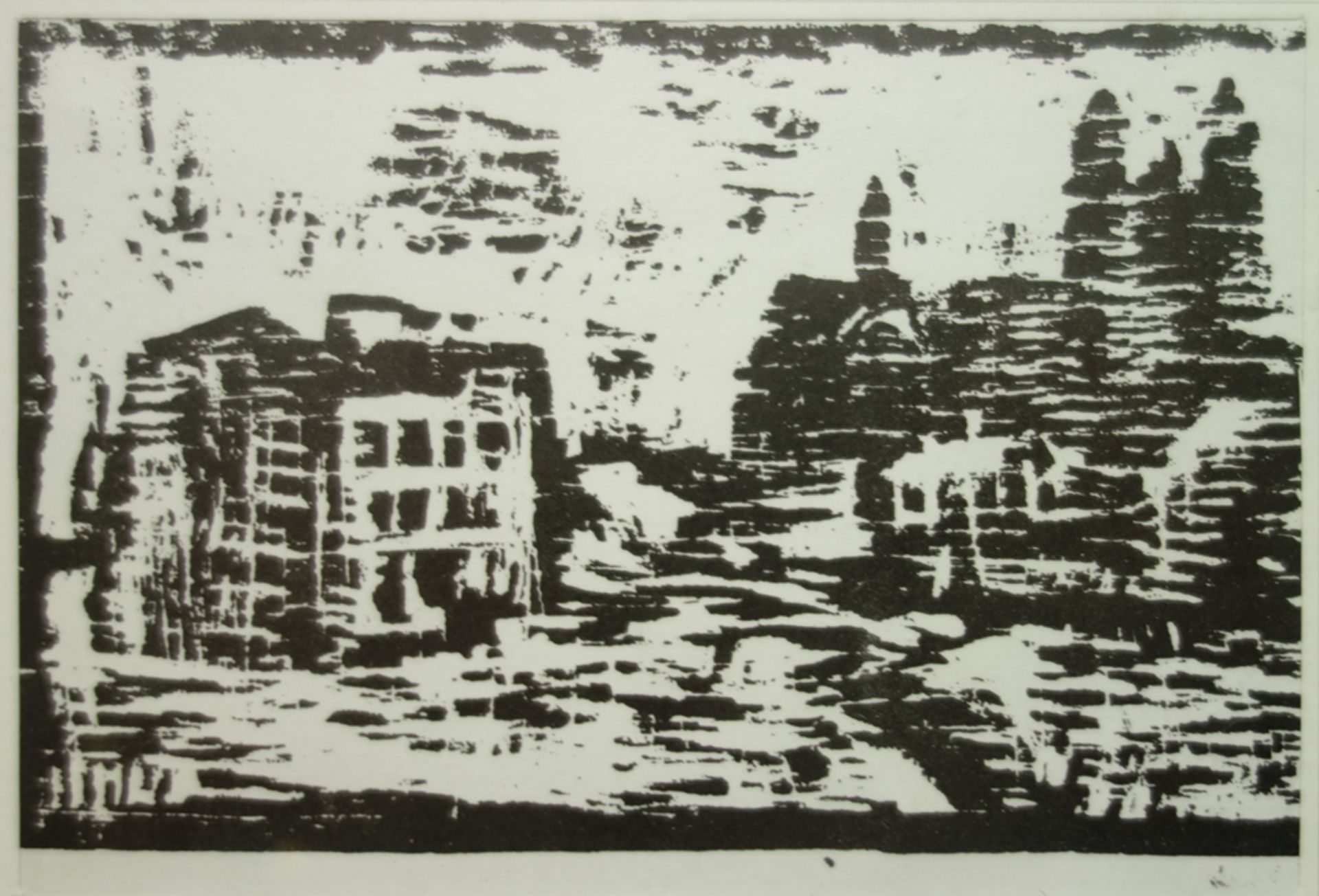 Jochen Aue (1937, Baalsdorf bei Leipzig - 2007, Magdeburg), "Dom zu Magdeburg",