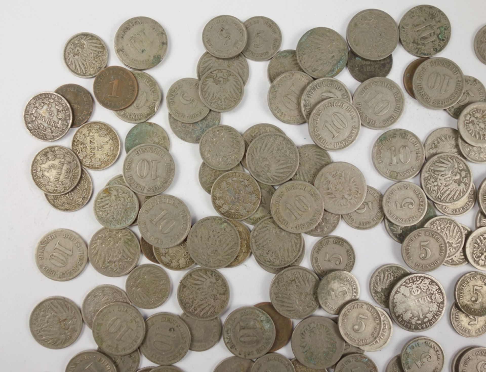 Konvolut Kleinmünzen, Deutsches Reich, Kaiserreich, u.a. 8* 10 Pennig, ca.74* 5 - Bild 2 aus 5