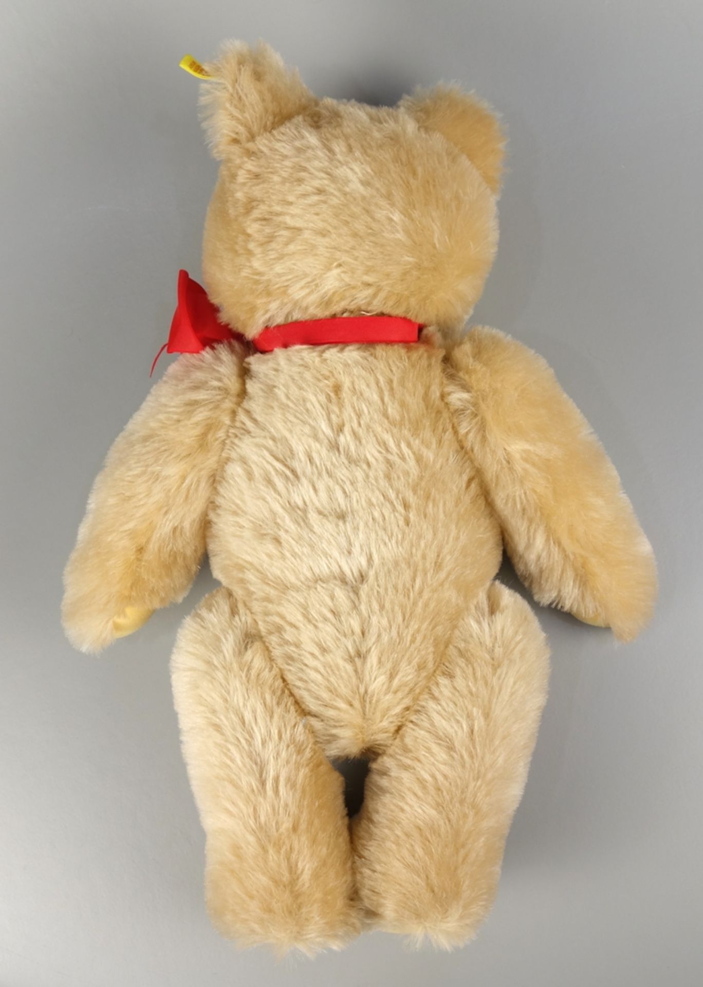 Teddybär, Steiff, Nr. 0201/41, 1980er Jahre, bewegliche Gliedmaße, mit roter Sc - Bild 3 aus 3