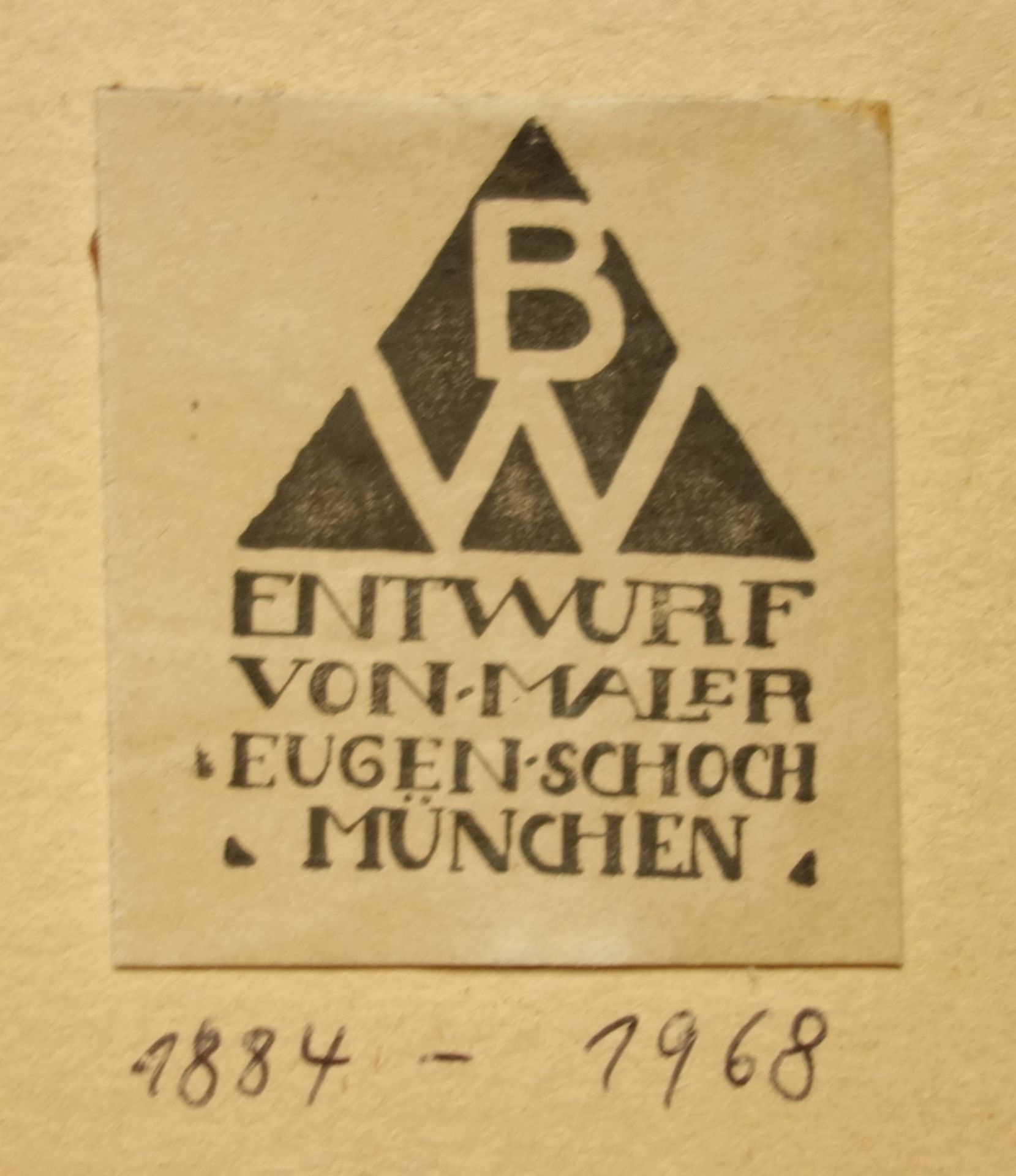 Eugen Schoch (1884-1968, Vilshofen), 2 seltene kolorierte Holzschnitte, um 1920 - Bild 6 aus 6