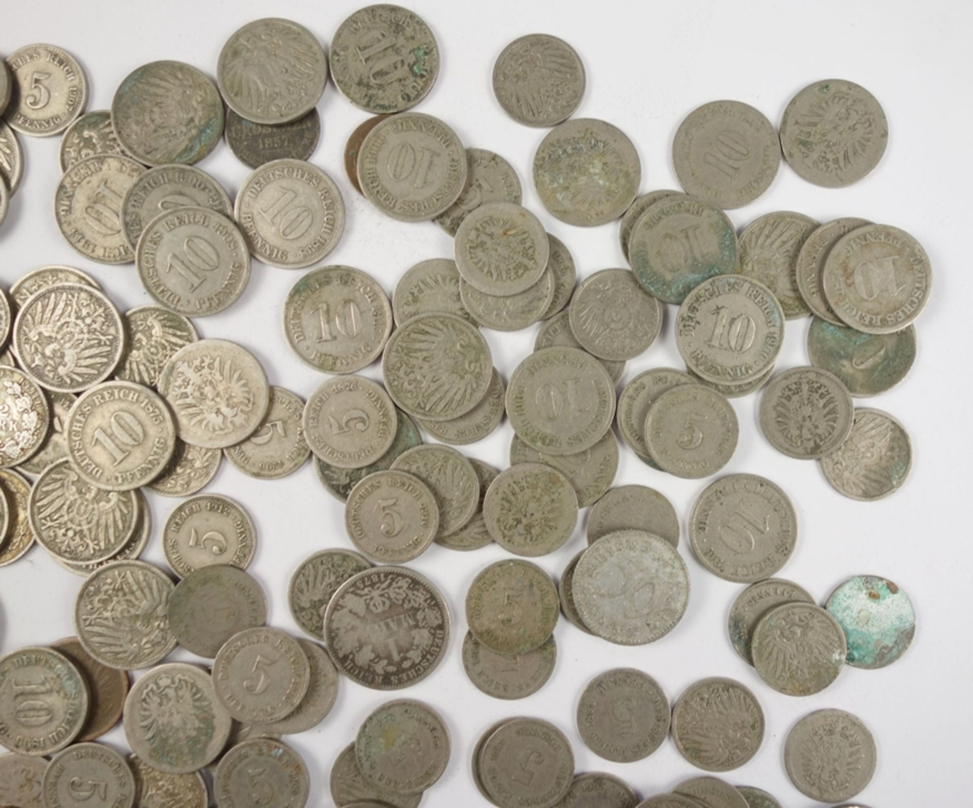 Konvolut Kleinmünzen, Deutsches Reich, Kaiserreich, u.a. 8* 10 Pennig, ca.74* 5 - Bild 3 aus 5
